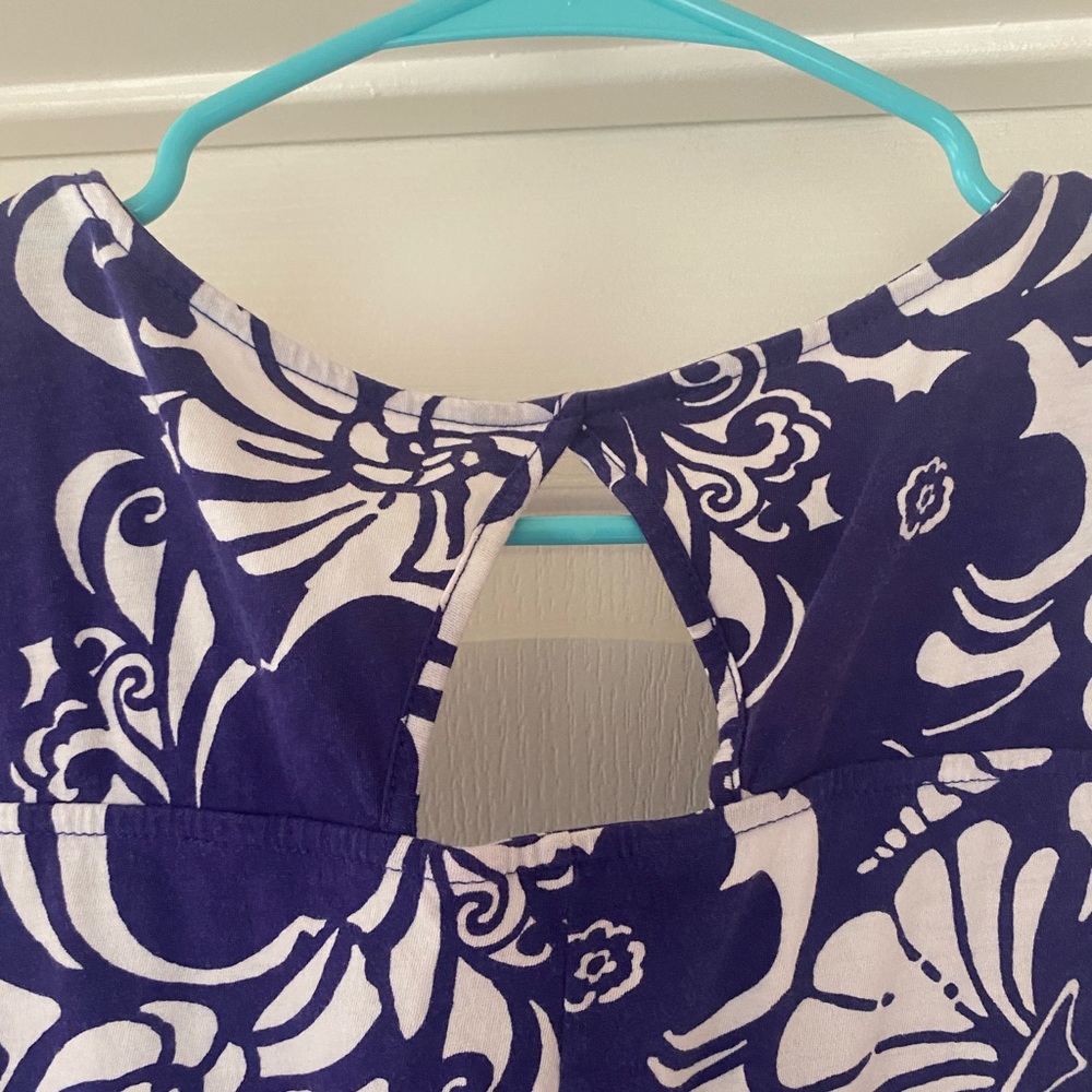Lilly Pulitzer Purple & White T-shirt Dress - Picture 6 of 9